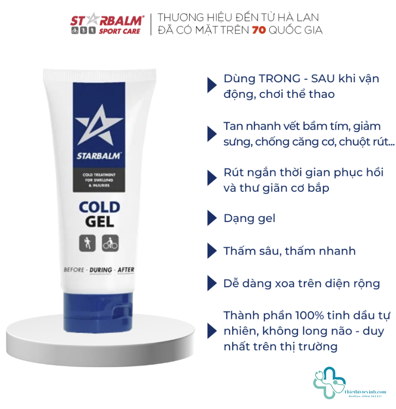 Gel làm lạnh STARBALM Cold Gel 100ml – Chăm sóc hiệu quả sau chấn thương