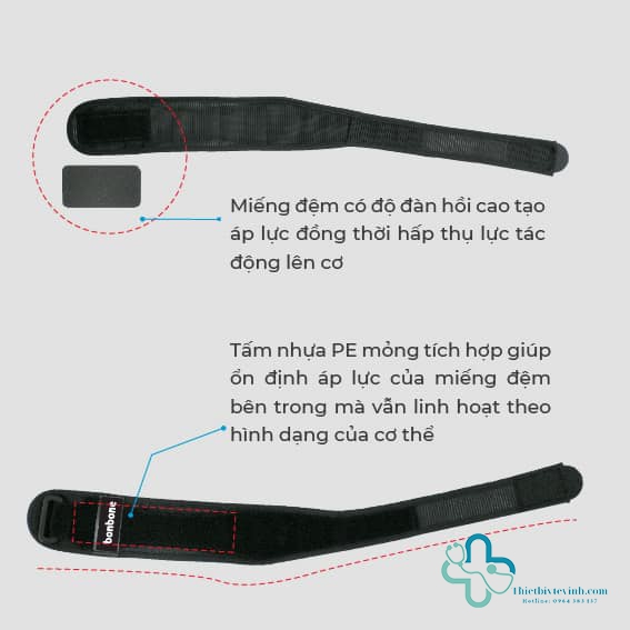 Đai Khuỷu Tay Bonbone Adv Sport Elbow – Hỗ Trợ Tối Ưu Vùng Khủy Tay