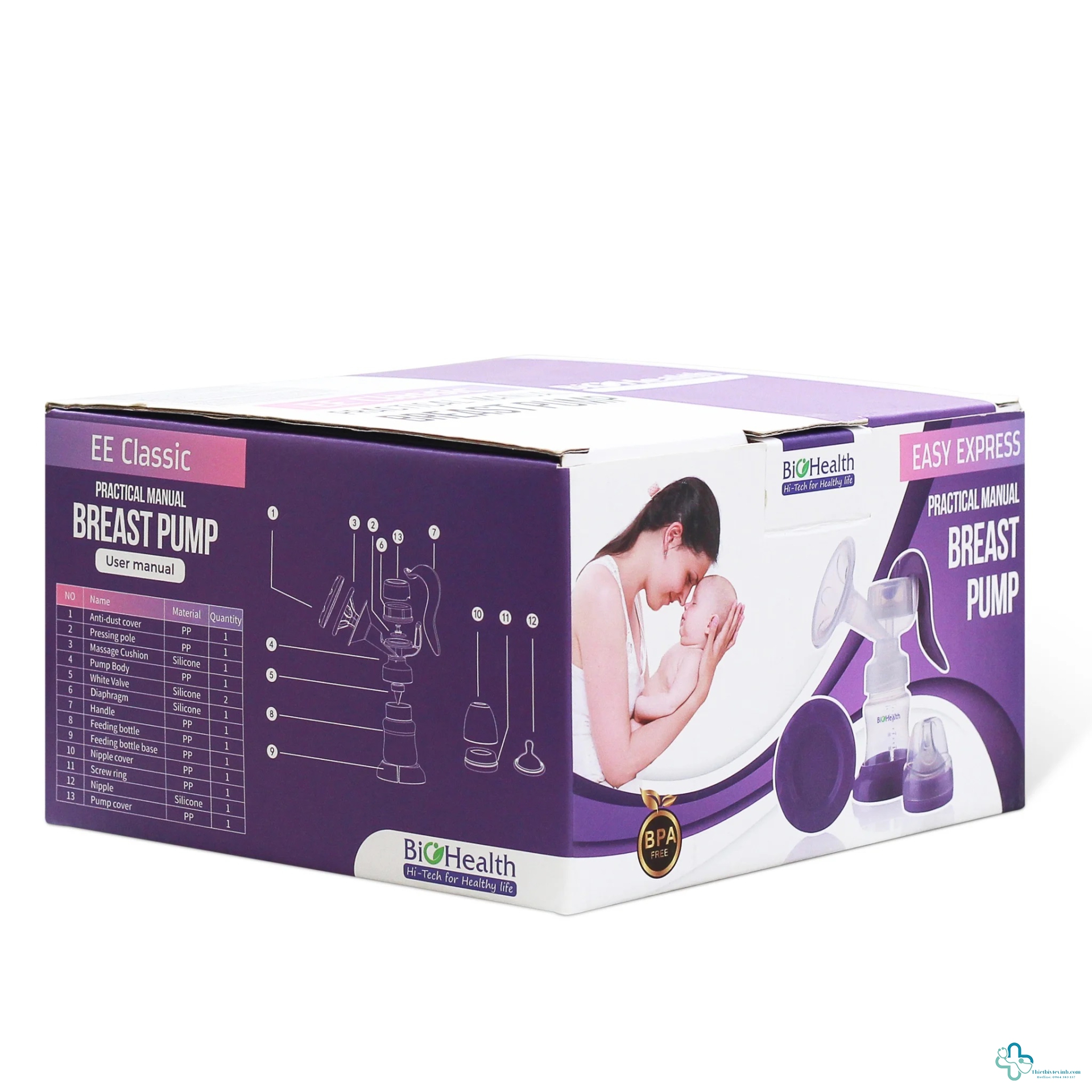 Máy hút sữa tay Biohealth- EE Classic