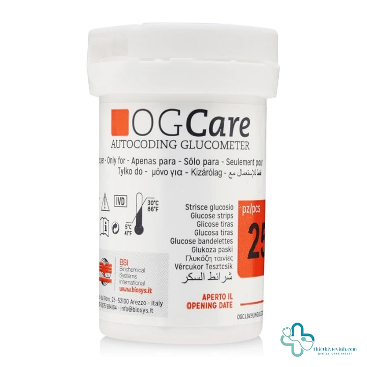 Que thử đường huyết OGCare 25 Que – Sản phẩm chất lượng cao, dễ sử dụng