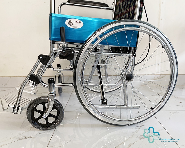 Xe Lăn Thường Lucass Có Phanh X91 – An Toàn, Bền Bỉ Với Khung Mạ Crom