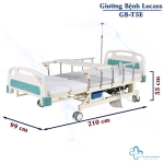 Giường y tế LUCASS đa năng GB-T5E: nâng đầu, nâng chân, nghiêng trái, nghiêng phải, bô vệ sinh, chậu gội đầu, bàn ăn, cọc truyền