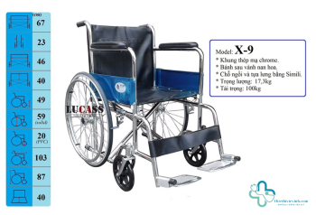 Xe lăn thường tiêu chuẩn LUCASS X9